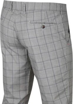 Suitable Chino Pico Grijs Geruit -Kleding Kortingswinkel 73482 4