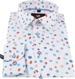 Suitable Twill Overhemd Ballen Wit -Kleding Kortingswinkel 73791 3