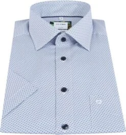 OLYMP Korte Mouwen Overhemd Luxor Blauw -Kleding Kortingswinkel 73989 3