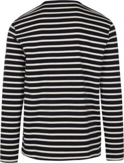 KnowledgeCotton Apparel Longsleeve T-shirt Strepen Donkerblauw -Kleding Kortingswinkel 74249 4