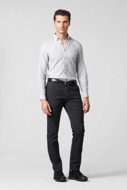 Meyer Chino Bonn Herringbone Donkerblauw -Kleding Kortingswinkel 74285 5