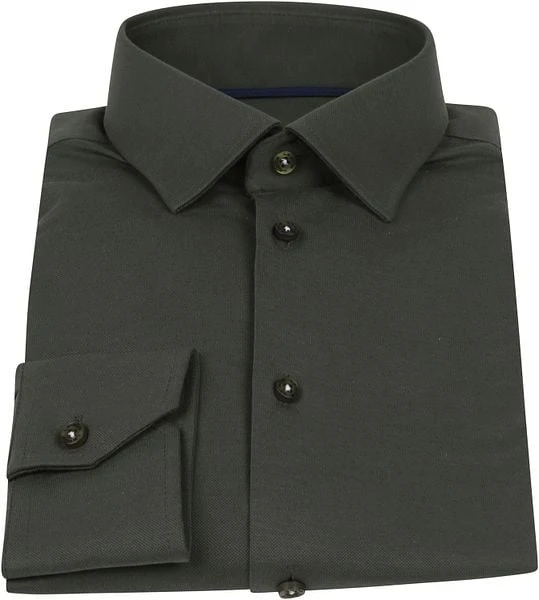 Ledub Tricot Overhemd Donkergroen 8 Ledub Tricot Overhemd Donkergroen - Afbeelding 6