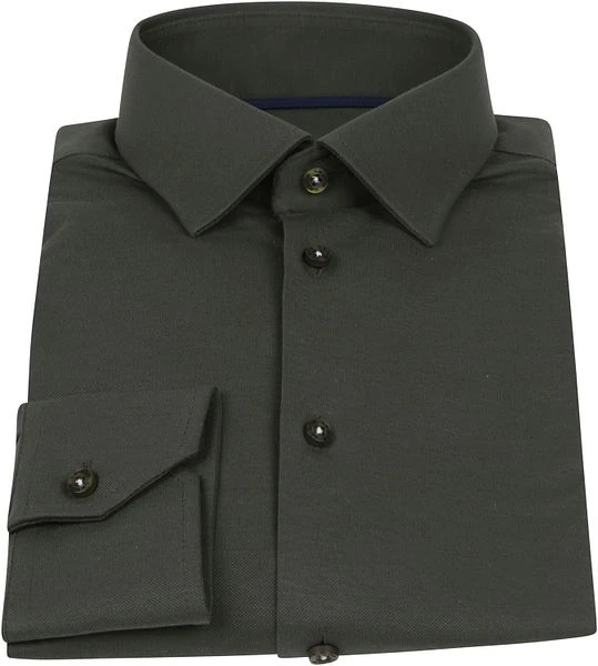 Ledub Tricot Overhemd Donkergroen 5 Ledub Tricot Overhemd Donkergroen - Afbeelding 3