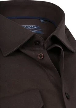 Ledub Tricot Overhemd Donkerbruin -Kleding Kortingswinkel 74328 2 1