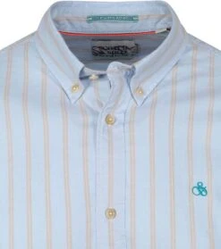 Scotch And Soda Overhemd Gestreept Lichtblauw -Kleding Kortingswinkel 74337 2