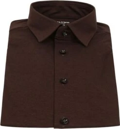 OLYMP Luxor Overhemd Modern Fit Bruin -Kleding Kortingswinkel 74353 3 1