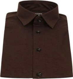OLYMP Luxor Overhemd Modern Fit Bruin -Kleding Kortingswinkel 74353 3