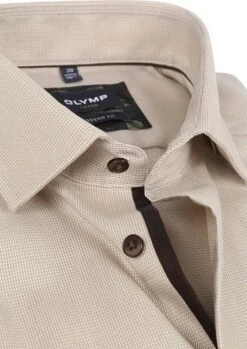 Olymp Luxor Overhemd Beige -Kleding Kortingswinkel 74365 2 1