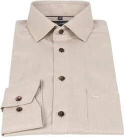 Olymp Luxor Overhemd Beige -Kleding Kortingswinkel 74365 3