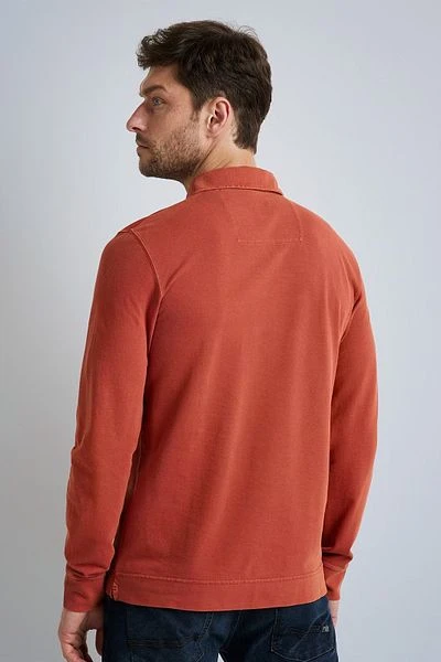 PME Legend Longsleeve Pique Polo Rood 5 PME Legend Longsleeve Pique Polo Rood - Afbeelding 3