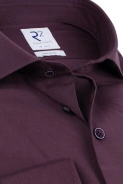 R2 Overhemd Merino Wol Paars 9 R2 Overhemd Merino Wol Paars -Kleding Kortingswinkel 74510 2