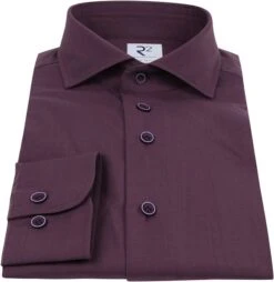 R2 Overhemd Merino Wol Paars 10 R2 Overhemd Merino Wol Paars -Kleding Kortingswinkel 74510 3