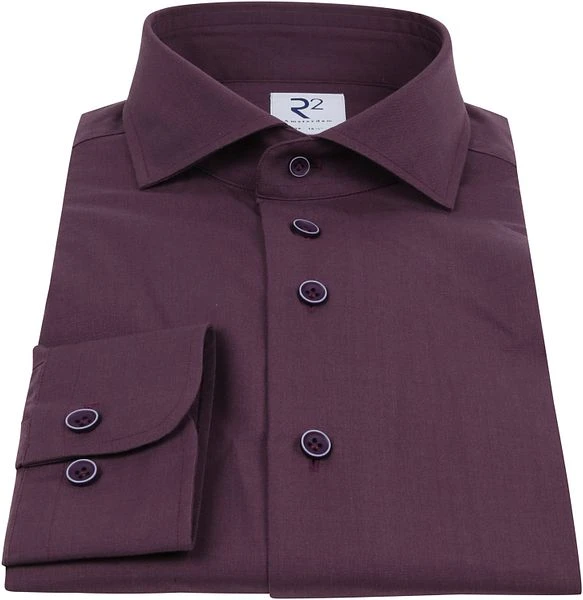 R2 Overhemd Merino Wol Paars 5 R2 Overhemd Merino Wol Paars - Afbeelding 3