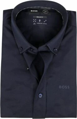 Hugo Boss Overhemd Uni Donkerblauw