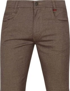 Mac Broek Arne Bruin Melange -Kleding Kortingswinkel 74639 2 1