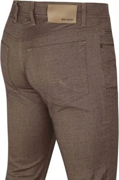 Mac Broek Arne Bruin Melange -Kleding Kortingswinkel 74639 3