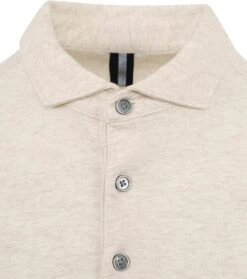 Profuomo Longsleeve Polo Beige Melange -Kleding Kortingswinkel 74650 5 1
