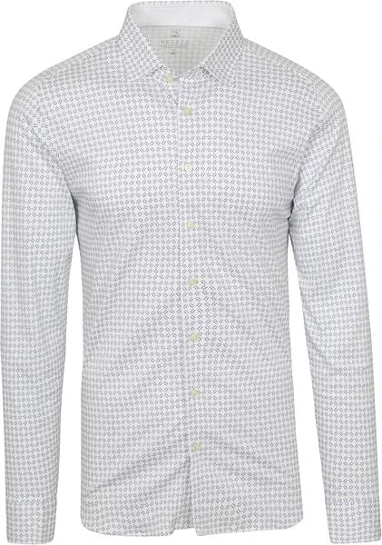 Desoto Overhemd Strijkvrij Print Wit 7 Desoto Overhemd Strijkvrij Print Wit - Afbeelding 5
