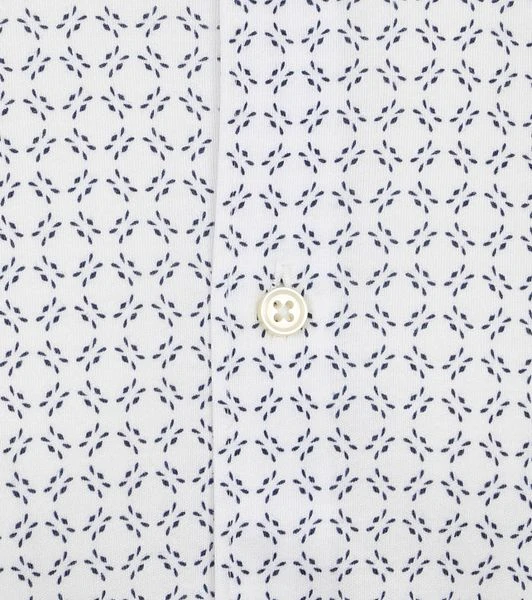 Desoto Overhemd Strijkvrij Print Wit 5 Desoto Overhemd Strijkvrij Print Wit - Afbeelding 3