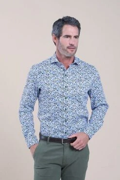 R2 Overhemd Wit Lampenprint -Kleding Kortingswinkel 74898 2 1