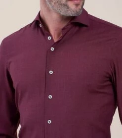 R2 Overhemd Merino Wol Bordeaux 10 R2 Overhemd Merino Wol Bordeaux -Kleding Kortingswinkel 74923 3
