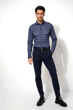 Desoto Overhemd Cirkels Donkerblauw 12 Desoto Overhemd Cirkels Donkerblauw -Kleding Kortingswinkel 74975 5