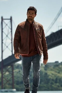 Vanguard Leren Jack Bruin 8 Vanguard Leren Jack Bruin -Kleding Kortingswinkel 75059 3