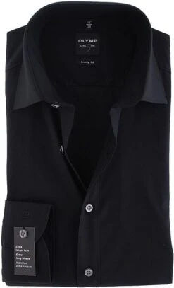 OLYMP Level Five Overhemd SL7 Body-Fit Zwart -Kleding Kortingswinkel 7562 1 1