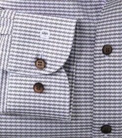 OLYMP Level Five Overhemd Print Lichtbruin -Kleding Kortingswinkel 75644 3 1