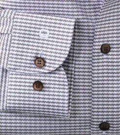 OLYMP Level Five Overhemd Print Lichtbruin -Kleding Kortingswinkel 75644 3