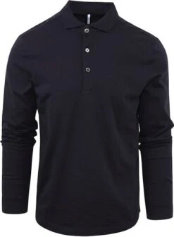 Profuomo Longsleeve Polo Navy Melange -Kleding Kortingswinkel 75760 5 1