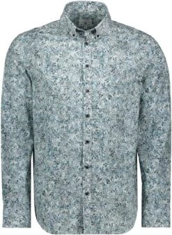 State Of Art Overhemd Print Plant Groen