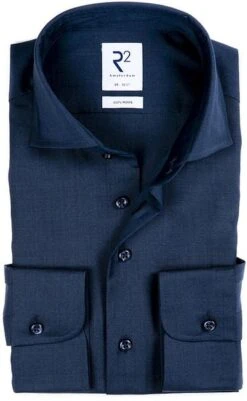 R2 Overhemd Wol Donkerblauw -Kleding Kortingswinkel 75879 1 1