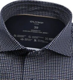 Olymp Luxor Overhemd Figuren Navy 10 Olymp Luxor Overhemd Figuren Navy -Kleding Kortingswinkel 75897 3