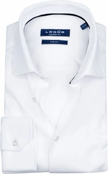 Ledub Tricot Overhemd Wit 6 Ledub Tricot Overhemd Wit - Afbeelding 4