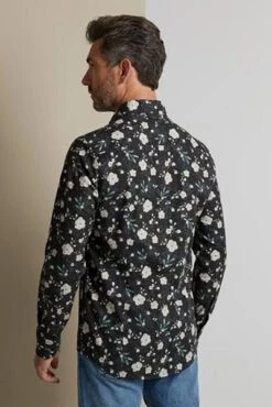 Vanguard Overhemd Bloemen Zwart -Kleding Kortingswinkel 75922 5