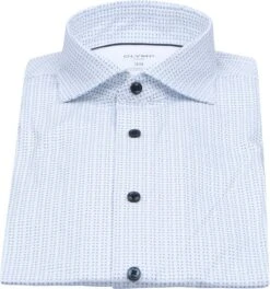 Olymp Luxor Overhemd Figuren Lichtblauw -Kleding Kortingswinkel 75980 4