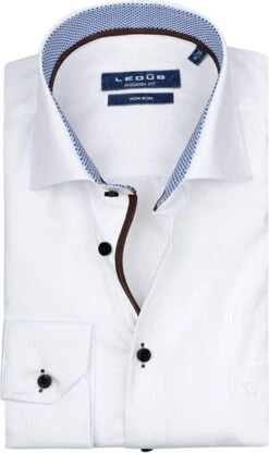 Ledub Overhemd Non Iron Wit -Kleding Kortingswinkel 76006 7 1