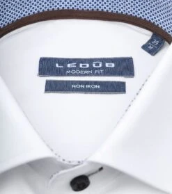 Ledub Overhemd Non Iron Wit -Kleding Kortingswinkel 76006 9