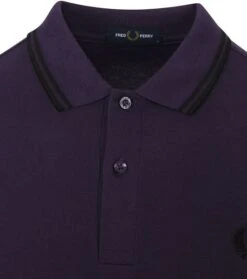 Fred Perry Polo M3600 Donker Paars -Kleding Kortingswinkel 76051 2 1