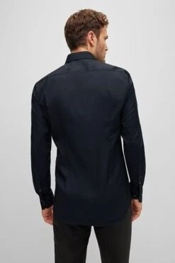 Hugo Boss Hank Zwart Overhemd -Kleding Kortingswinkel 76147 3 1