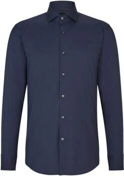 Hugo Boss Hank Navy Overhemd -Kleding Kortingswinkel 76148 1