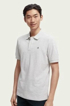 Scotch And Soda Pique Polo Grijs -Kleding Kortingswinkel 76227 6