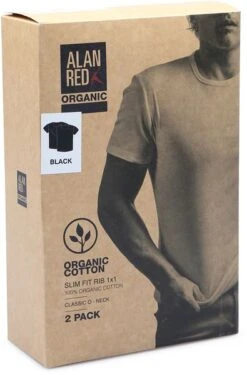 Alan Red Organic O-Hals T-Shirt Zwart 2-Pack -Kleding Kortingswinkel 76403 5