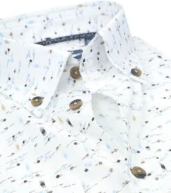 Ledub Overhemd Wit Print 12 Ledub Overhemd Wit Print -Kleding Kortingswinkel 76508 2 1