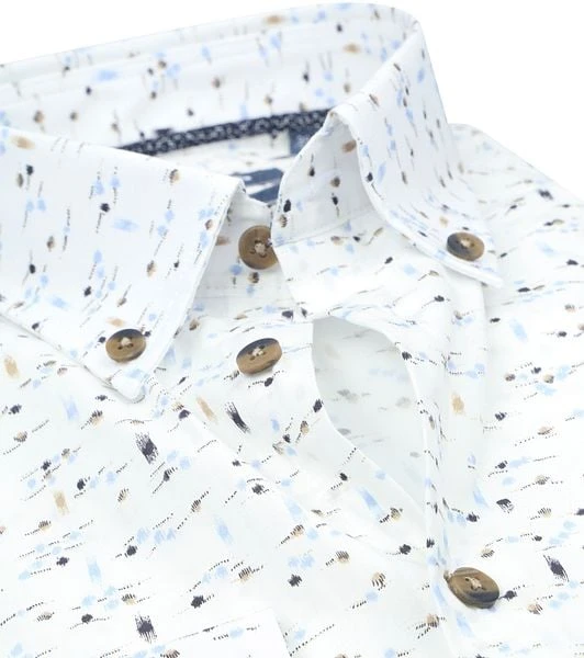 Ledub Overhemd Wit Print 7 Ledub Overhemd Wit Print - Afbeelding 5