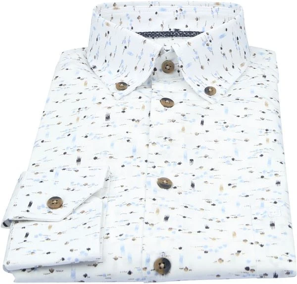 Ledub Overhemd Wit Print 8 Ledub Overhemd Wit Print - Afbeelding 6