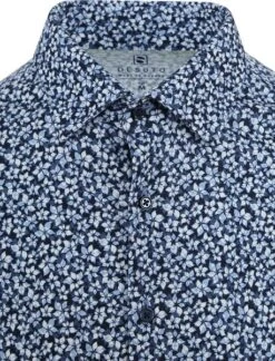 Desoto Overhemd Bloemen Blauw -Kleding Kortingswinkel 76516 5