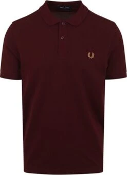 Fred Perry Polo M6000 Effen Bordeaux -Kleding Kortingswinkel 76547 1 1