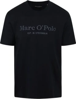 Marc O'Polo T-Shirt Logo Donkerblauw -Kleding Kortingswinkel 76579 1 1